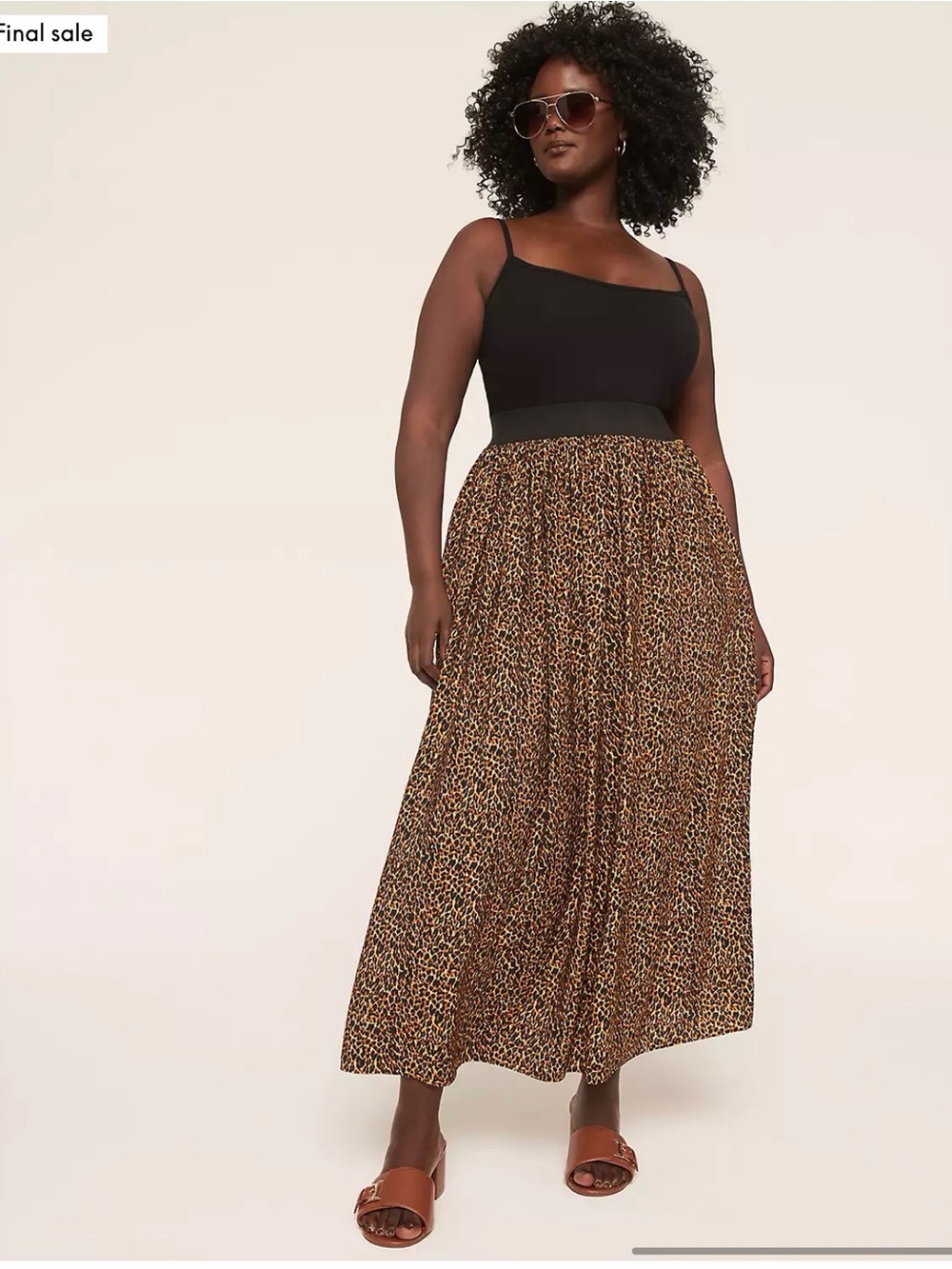 Lane Bryant Pull-On Shirred Maxi Skirt